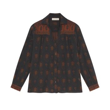 Ganges Louis Blouse Dark Blue | Maison Hotel
