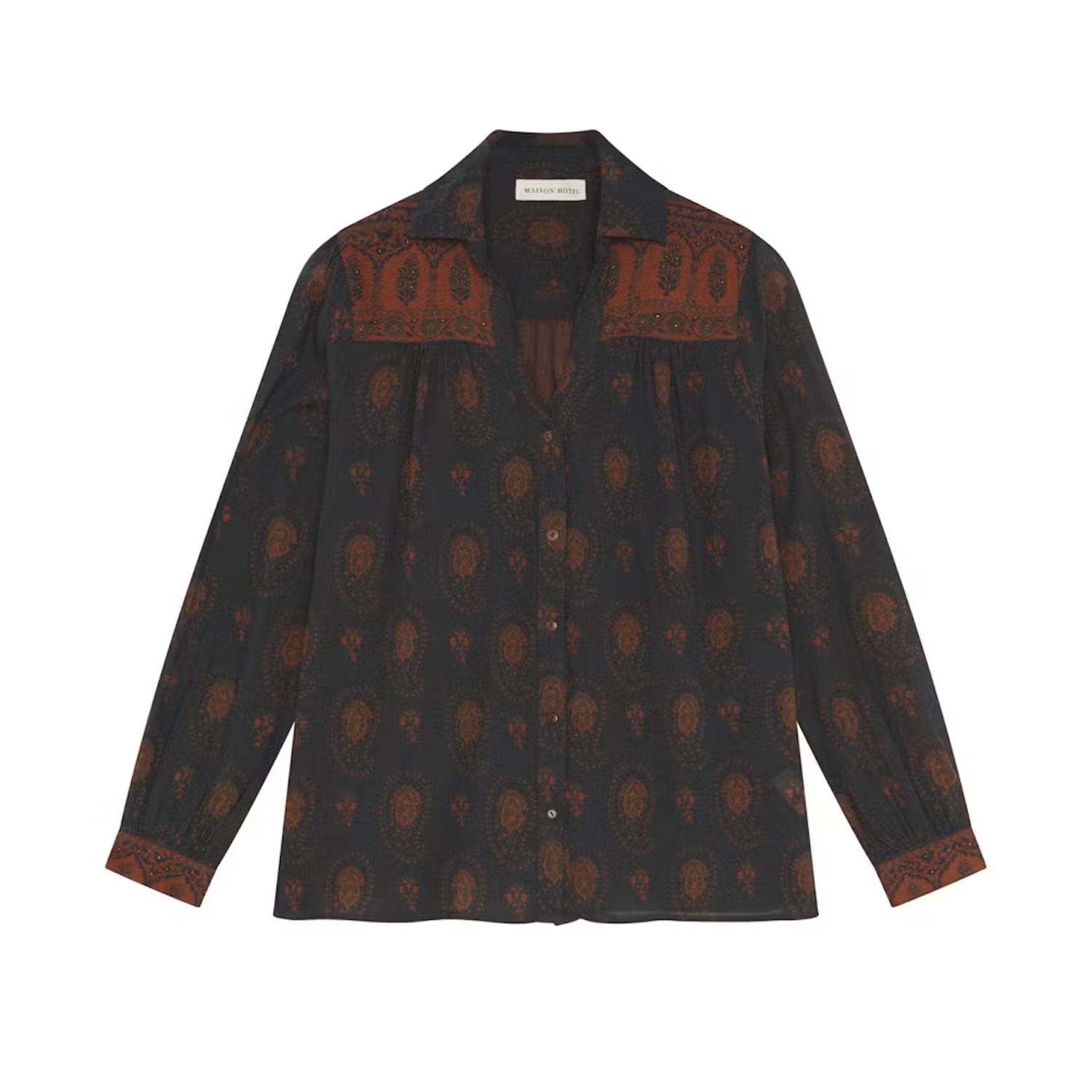 Ganges Louis Blouse Dark Blue | Maison Hotel