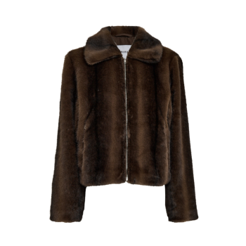 Panoma Faux Fur Jacket Chicory Coffee | Minus